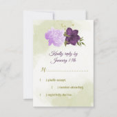 Cartons Réponse fleurs violettes vert feuilles (Devant)