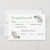 Cartons Réponse fleurs violettes vert feuilles (Devant)