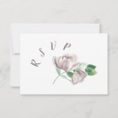 Cartons Réponse fleurs violettes vert feuilles (Dos)