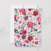Cartons Réponse Fleurs Vives et Audacieuses (Dos)