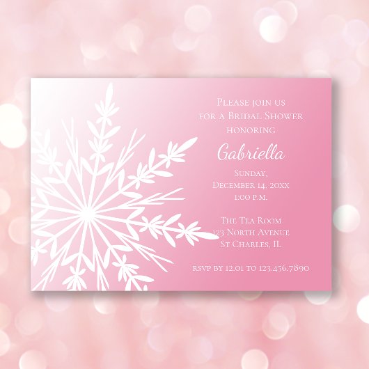 Cartons Réponse Flocon de neige blanc sur Fête des mariées d'hiver