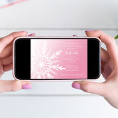 Cartons Réponse Flocon de neige blanc sur Fête des mariées d'hiver