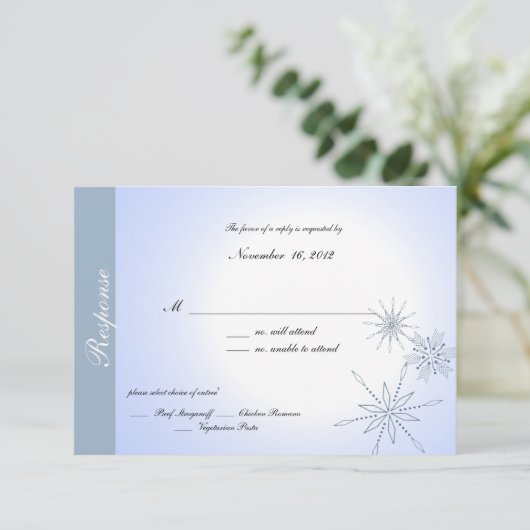 Cartons Réponse Flocon de neige bleu (Debout devant)