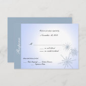 Cartons Réponse Flocon de neige bleu (Devant / Derrière)