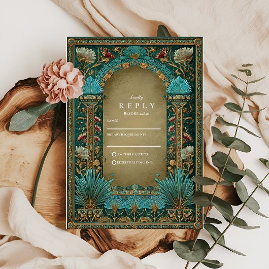Cartons Réponse Floral Arch Islamic Wedding