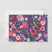 Cartons Réponse Floral bleu (Dos)