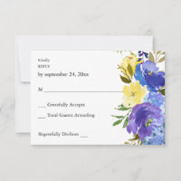 Floral bleu pourpre et jaune