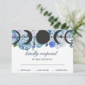 Cartons Réponse Floral Blue Moon Phase Wicca Handfasting (Debout devant)