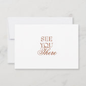 Cartons Réponse Floral Boho Rust Terracotta Earthy QR Code Wedding (Dos)