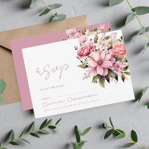 Cartons Réponse Floral Dusty rose Fleur sauvage Jardin d'été maria