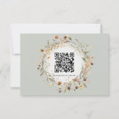 Cartons Réponse Floral Fall BOHO Fleur sauvage Ivory QR code Maria (Dos)