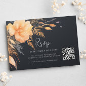 Cartons Réponse Floral Fall Elegant QR Code Mariage