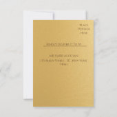 Cartons Réponse Floral Gold Frame mariage musulman islamique (Dos)