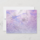 Cartons Réponse *~* Floral Lavender Blue Parties scintillant Maria (Dos)