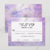 Cartons Réponse *~* Floral Lavender Blue Parties scintillant Maria (Devant / Derrière)
