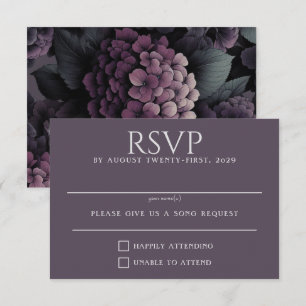 Cartons Réponse Floral Moody violet