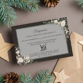 Cartons Réponse Floral Pine Holiday Site d'hiver Mariage