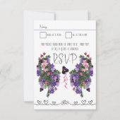 Cartons Réponse Floral rose et violet (Devant)