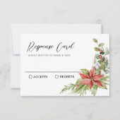 Cartons Réponse Floral rustique Rouge et vert (Devant)