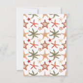 Cartons Réponse Floral Seashell Coastal Beach Wedding Nautical (Dos)