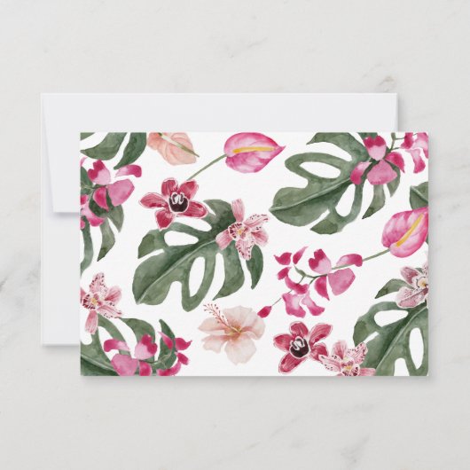 Cartons Réponse Floral tropical coloré (Dos)