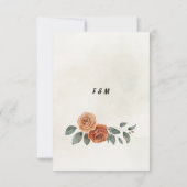 Cartons Réponse Florales en terre cuite Mariage Boho rustique (Dos)