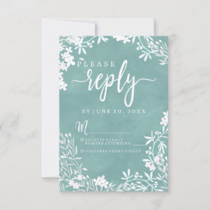 Cartons Réponse Flore blanche simple N'importe quel Mariage couleu