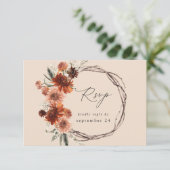 Cartons Réponse Flore rustique Terre & Champagne avec Repas -BEIG2 (Debout devant)