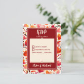 Cartons Réponse Flores de coeur rouge gras modernes (Debout devant)