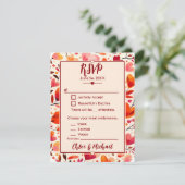 Cartons Réponse Flores de coeur rouge gras modernes (Debout devant)