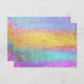 Cartons Réponse Flux d'aquarelles bat mitzvah (Devant / Derrière)