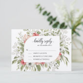 Cartons Réponse Foliage forestier Mariage d'hiver | Répondre | (Debout devant)