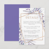 Cartons Réponse Folithe géométrique violet Détails boîtier CARD (Devant / Derrière)