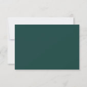 Cartons Réponse Forest Green Winter Wedding Code QR (Dos)