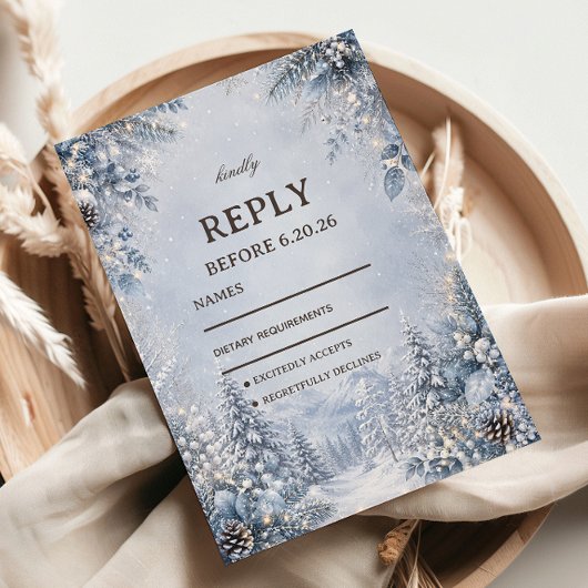 Cartons Réponse Forêt alpine givré