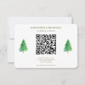 Cartons Réponse Forêt Arbre Floral Qr Site Mariage Détail (Devant)