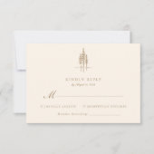 Cartons Réponse Forêt d'or moderne Mariage rustique (Devant)