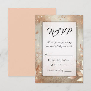 Cartons Réponse Forêt Enchantée Mariage Rosewood Doré