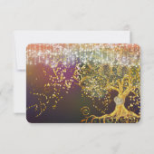 Cartons Réponse Forêt Mason Jar Fairytale Violet et Mariage d'or (Dos)