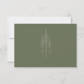 Cartons Réponse Forêt verte moderne Mariage rustique (Dos)