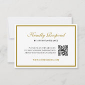 Cartons Réponse Formal Classic Black Gold Monogram Wedding (Devant)