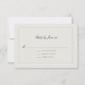 Cartons Réponse Formal Modern Classic Elevated Ecru Sm Wedding (Devant)