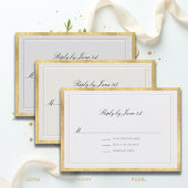 Cartons Réponse Formal Modern Classic Elevated Ivory Gold Wedding