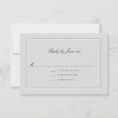 Cartons Réponse Formal Modern Classic Elevated Ivory Sm Wedding (Devant)