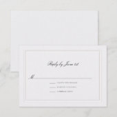 Cartons Réponse Formal Modern Classic Elevated Pearl Sm Wedding (Devant / Derrière)