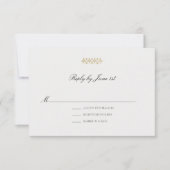 Cartons Réponse Formal Modern Classic Golden Lys Ivory Wedding (Devant)