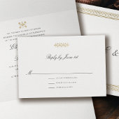 Cartons Réponse Formal Modern Classic Golden Lys Ivory Wedding