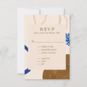 Cartons Réponse Formes Abstraites contemporaines Art Blue Tan Mari (Devant)