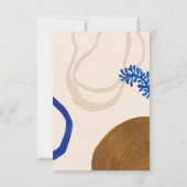 Cartons Réponse Formes Abstraites contemporaines Art Blue Tan Mari (Dos)