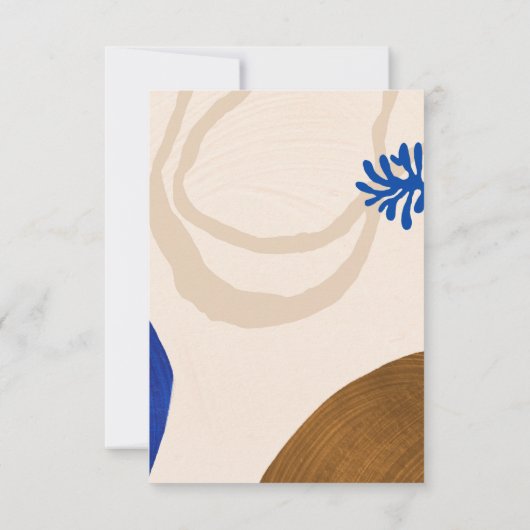 Cartons Réponse Formes Abstraites modernes Mariage bleu sable (Dos)